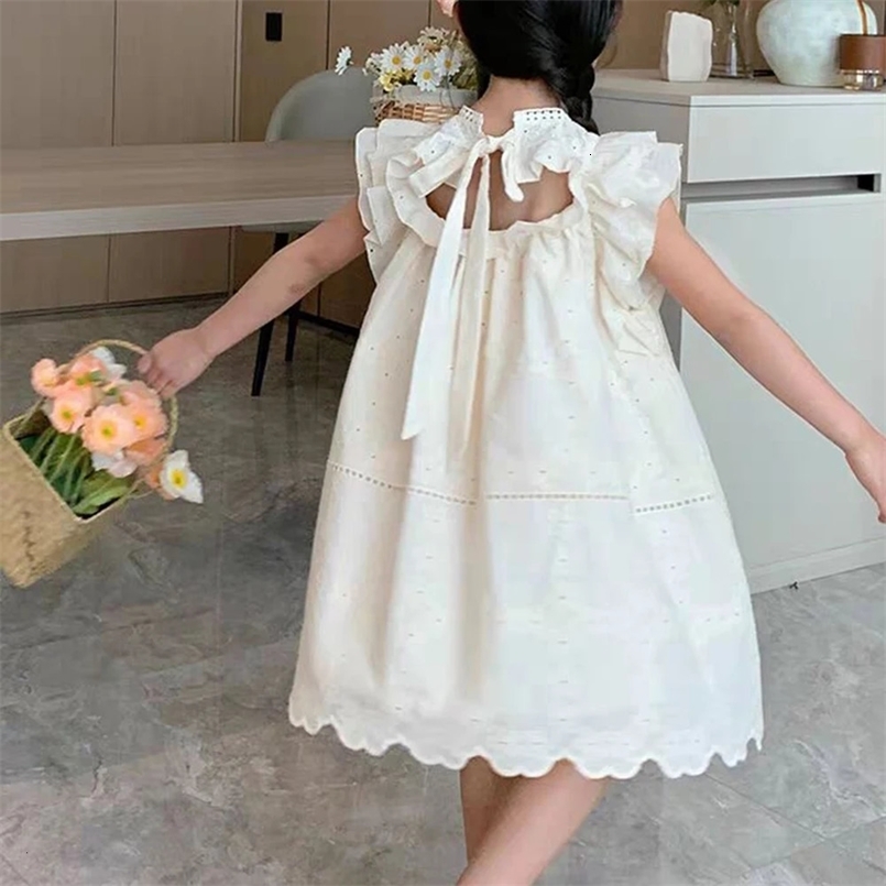 Princess Lace Floral Dress Vintage Girls Vestidos Summer Children Casual Dress Toddler Kids Party Wedding Ball Gown Baby Outfit 250107