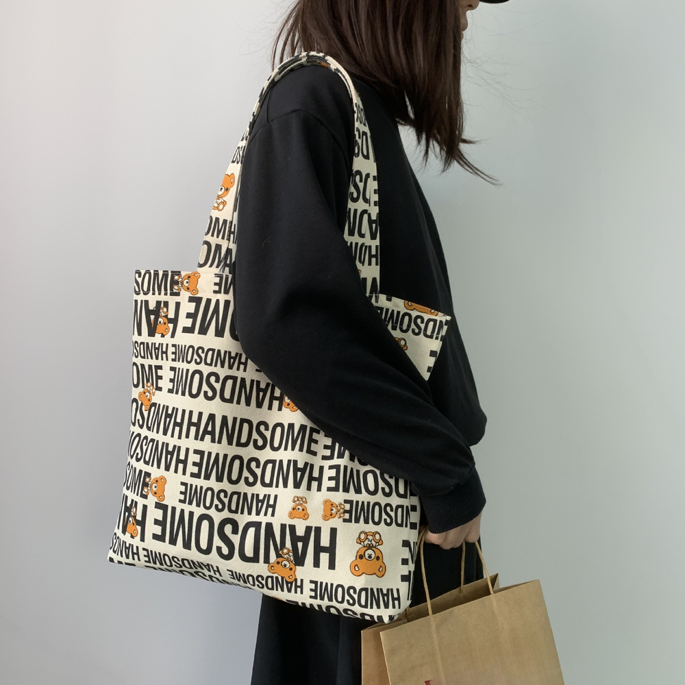 2025 Autumn/Winter New Women's Canvas Bag Simple Style bag Atmospheric Large Capacity Niche Design Handbag Korean Designer Bag