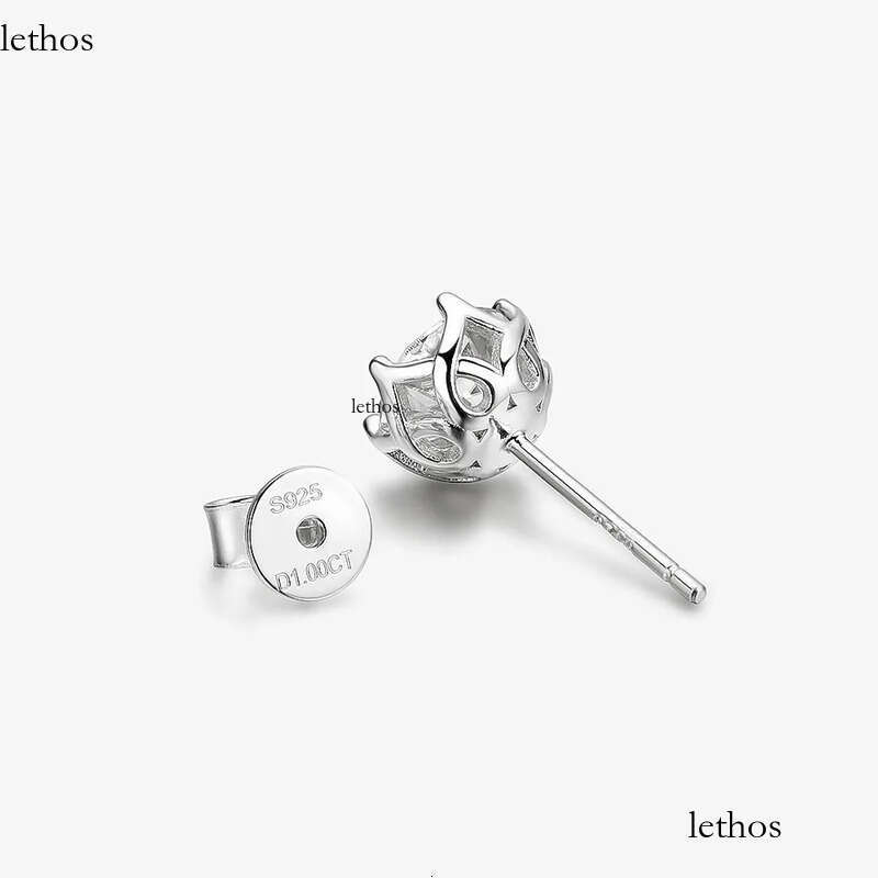 OEVAS Real 0.5-1 Carat D Color Moissanite Stud Earrings For Women Top Quality 100% Sterling Sier Sparkling Wedding Jewelry a6