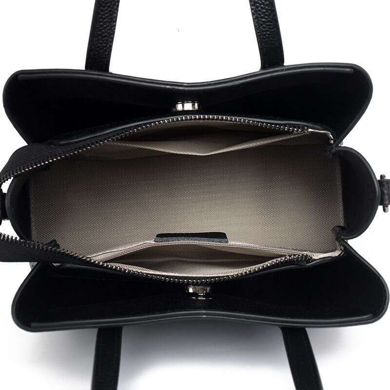 Top Layer Cowhide New Model Mollie Genuine Leather Tote With Zipper And Multiple Compartments Shopping Bag