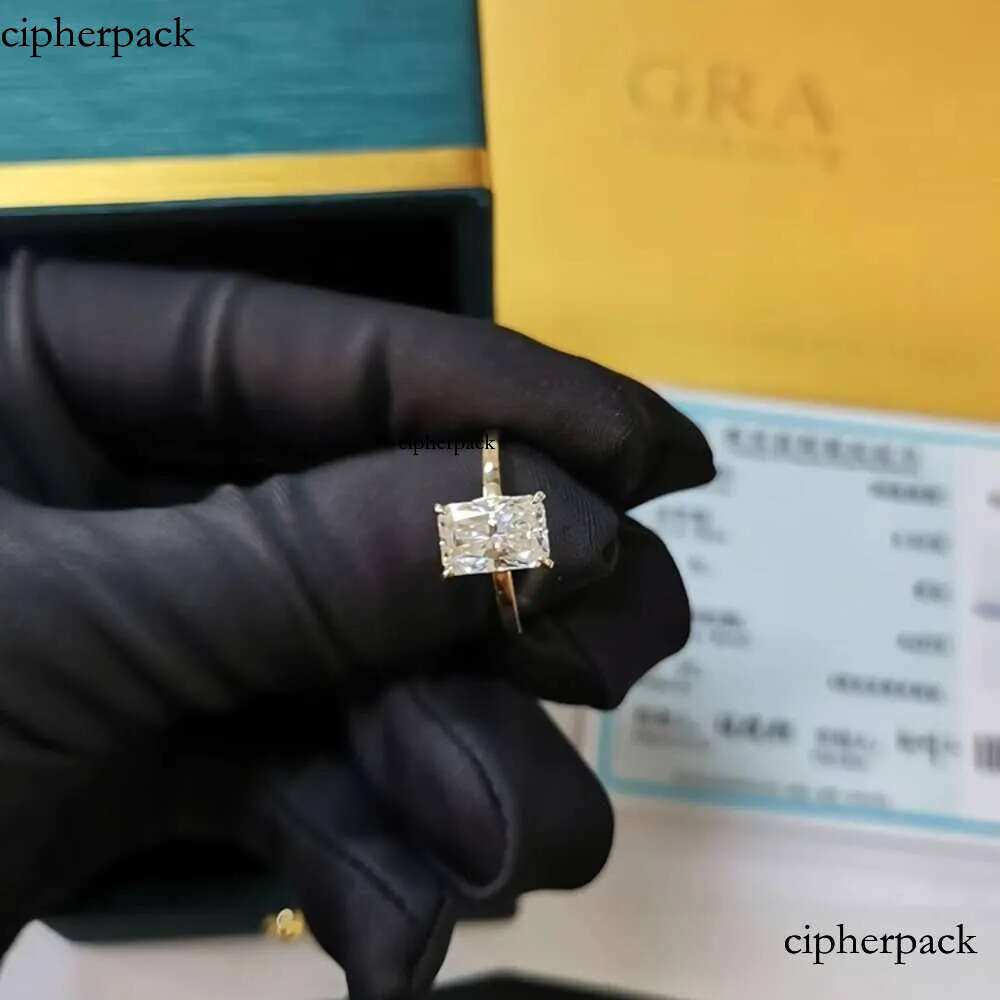 Custom Handmade 14K Solid Gold 3CT Radiant Ice Crushed Cut D Moissanite Engagement Ring Jewelry Findings 28