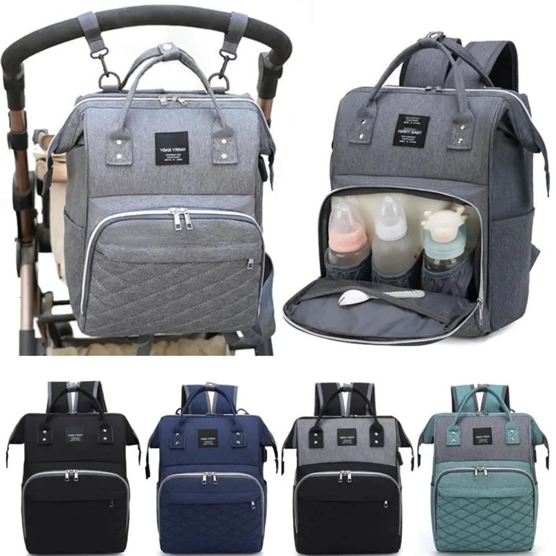 Mommy Bags Large Capacity Baby Stroller Diaper Hanging Bag Nappy Backpacks with Changing Mat Convenient Baby Nursing Bags 250218