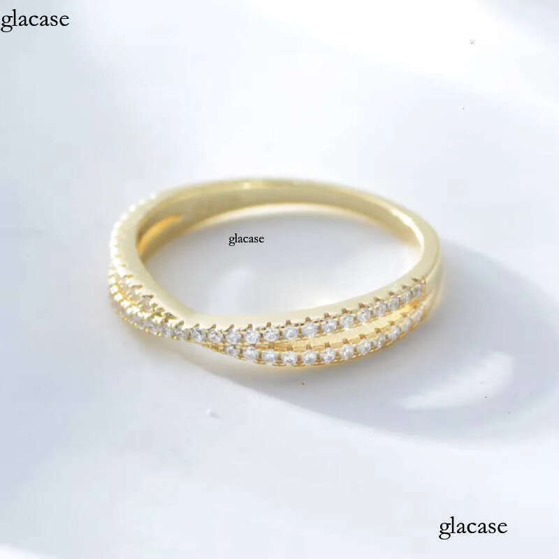 Sterling Dia Zircon Ring Set for Women Gold Plated Geometric Stone Wedding Sier Rings