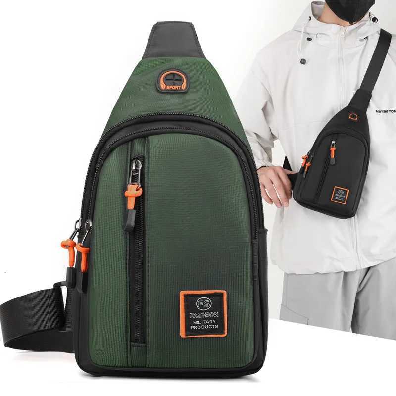 Casual Mens Crossbody Bag Oxford Cloth Waterproof Material Sports Fitness Chest Bag Cell Phone Change Documents Storage Bags Z250918