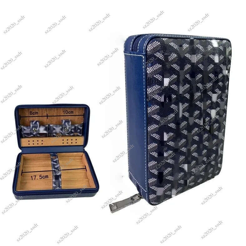 High quality designer large capacity cigar storage box cigar cover luxury business leather glossy cigar moisturizing box portable travel storage cigarette box