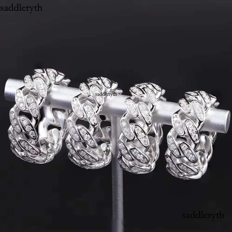 RTS Hiphop Dia Sterling Sier Gold Plated VVS Moissanite Ring Fine Jewelry Rings for Men Women