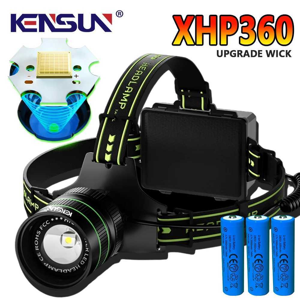 XHP360 WICK Powerful Headlamp Long Range Rechargeable Headlight Head Torch Flashlight With USB Charging Light Camping Fishing J250925