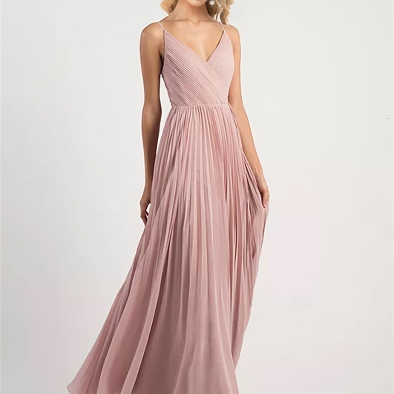 Party Dresses Lucyinlove Elegant Chiffon V-Neck Pleated Evening Dress Formal Party Prom Gown Dresses Robe Vestidos De Fiesta For Women 230504