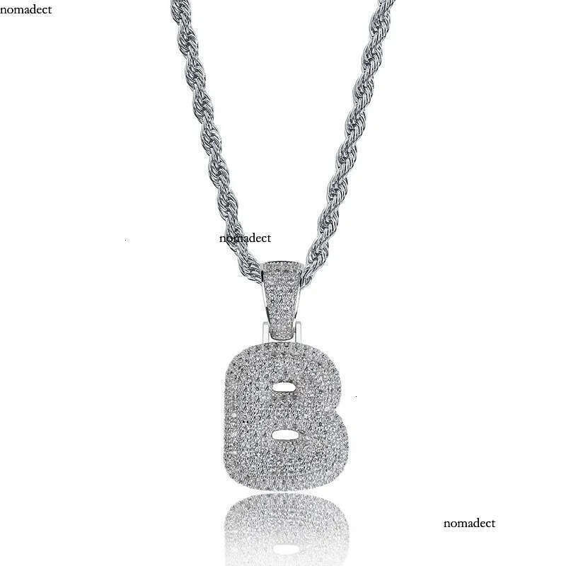 Mens Hip Hop Jewelry Fashion Iced Out Letter Pendant Necklace Gold Initial Letters Necklaces For Men e0
