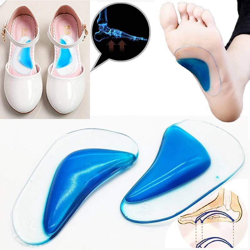 Kids Orthotic Arch Support Silicone Children Insole Flat Foot Flatfoot Corrector Shoe Cushion Insert Gel orthopedic pad ddmythur