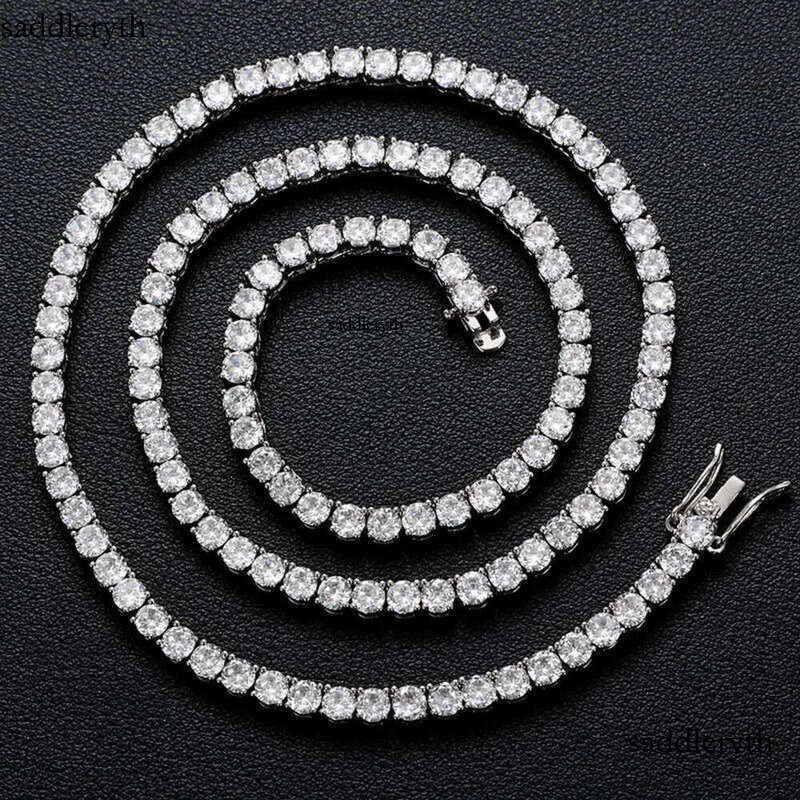 Maiyi Jewelry Custom Gold Moissanite Solid Real 9k 10k 14k Tennis Necklace for Women Men 33