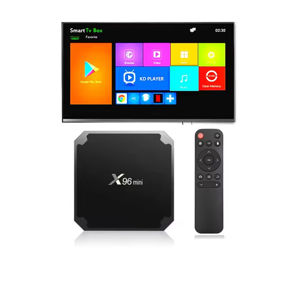 4K Android TV Box 9.0, X96 MINI Quad Core 8/16GB ROM 1/2GB RAM with 5G WiFi S905W H313S , Fast Streaming Media Player for HD Video & Games - KOWANKIT