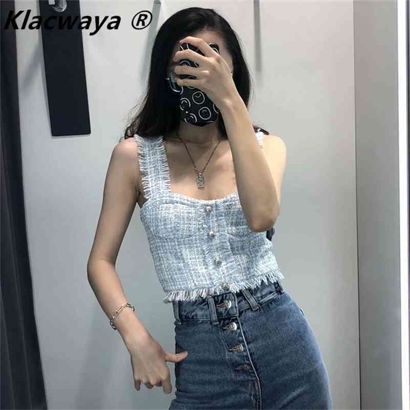 Klacwaya Tops For Women Fashion Halter Top Neck Women'S Tube Top With Open Shoulders Egirl Clothes Aesthetic Omighty Tank Top 210625