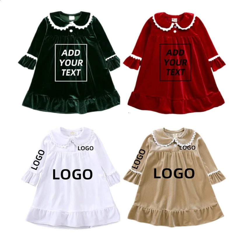 Customized Personalized Boys and Girls Pajamas Velvet Christmas Baby Pajama Set Long Sleeve Childrens TopPants Pjs Pajamas 241118