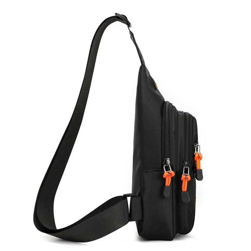 Casual Mens Crossbody Bag Oxford Cloth Waterproof Material Sports Fitness Chest Bag Cell Phone Change Documents Storage Bags Z250918
