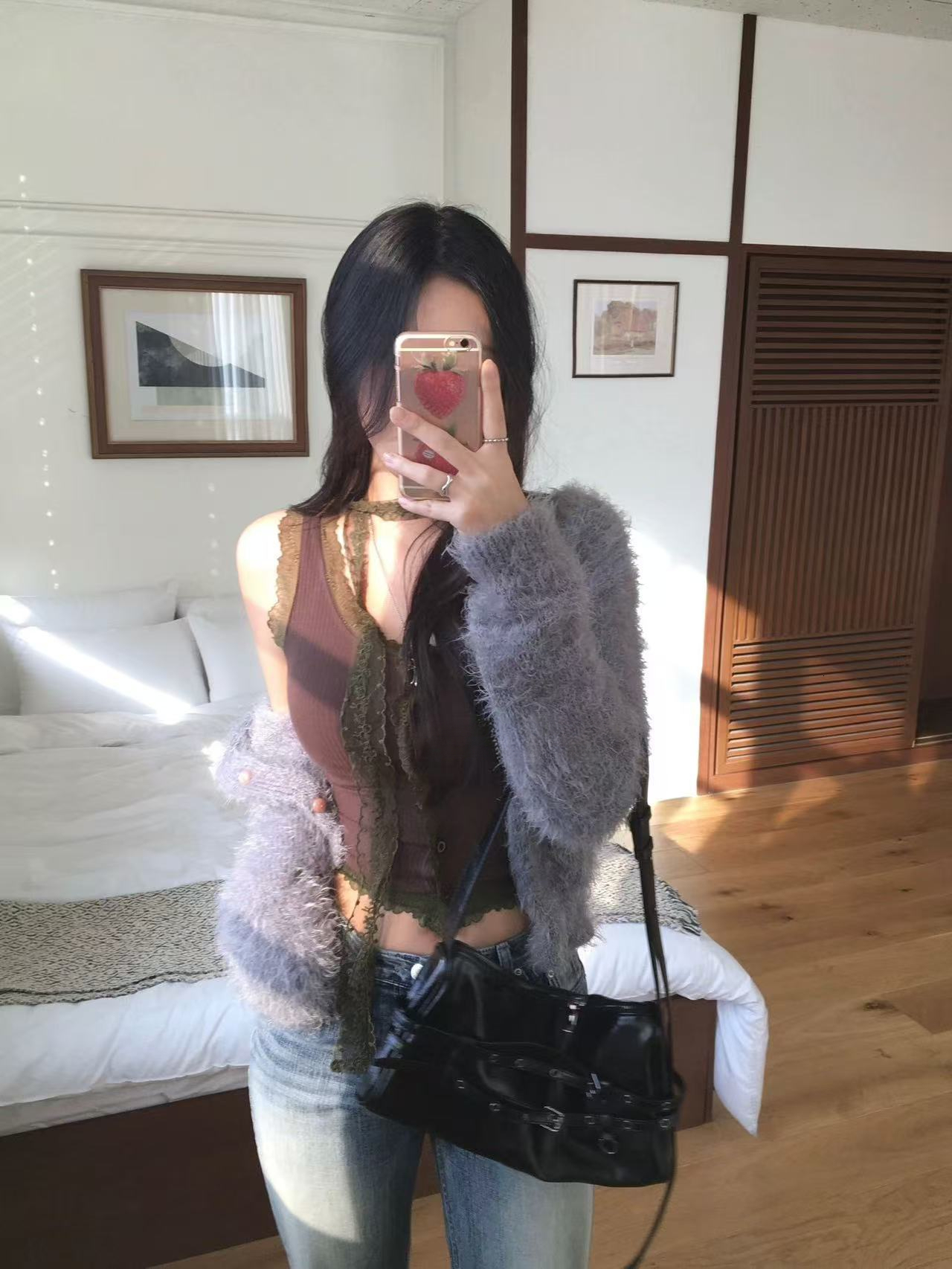 2025 autumn and winter new Korean bag style niche design large capacity motorcycle bag Y2K retro spicy girl belt buckle shoulder bag designer bag