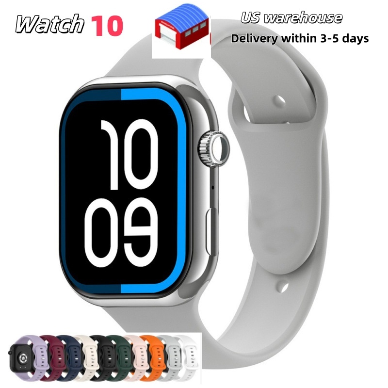 US warehouse smart watch 10 strap Android watch Ultra 2 series 10 46mm men's and women's watch Bluetooth call wristband wireless charging fitness tracker 3