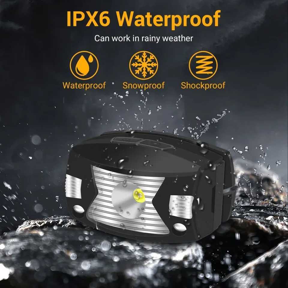 BORUiT G7 350LM Motion Sensor LED Headlamp TypeC Rechargeable 650mAh Headlight Waterproof Camping Red Light Head J250925