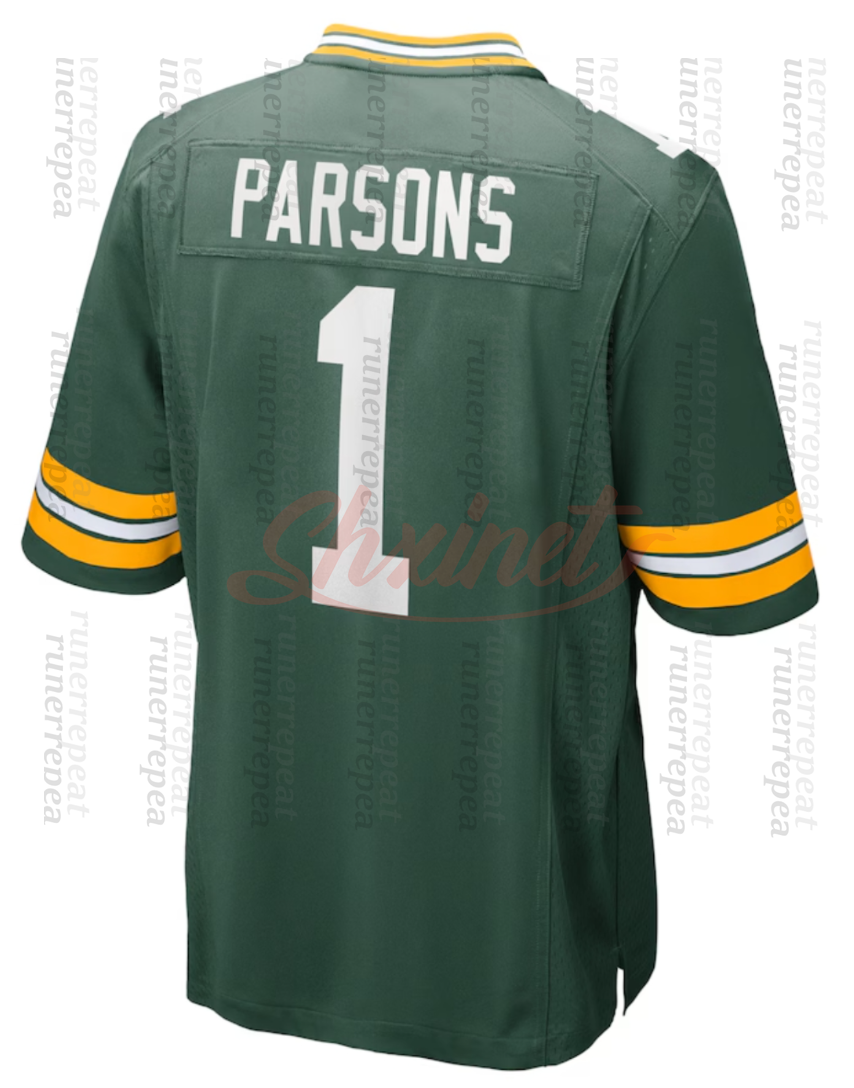1 PARSONS Football Jersey Love Jersey Golden Willis Brooks Jacobs Doubs Heath Melton Jerseys Any Name Number0