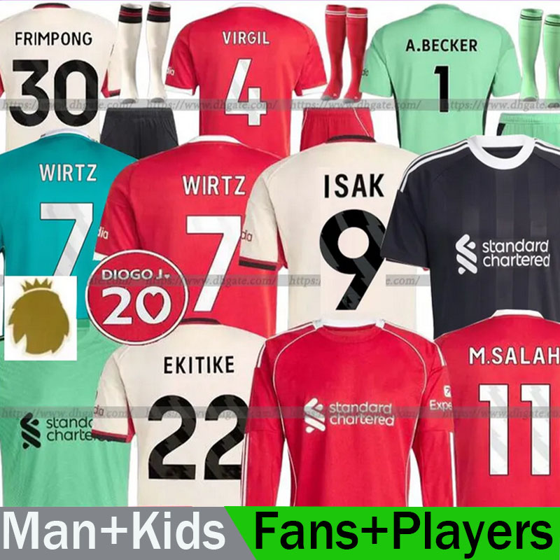 LFC 25 26 soccer jerseys MAC ALLISTER WIRTZ ISAK DARWIN SZOBOSZLAI jersey fans player 2024 2025 LFC Football Shirt Tracksuit men kids kit S-4XL