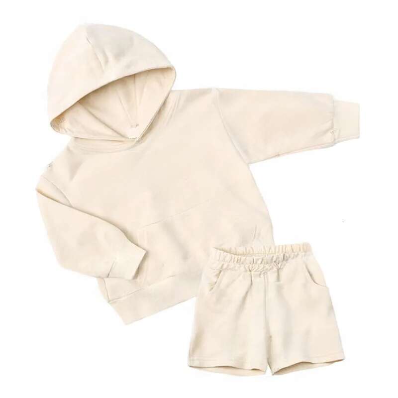 Infant Tracksuits: Plush Two-Piece Set Kids - Cozy Pullover Hoodie & Pants Outfit, Soft Material, Ideal for Playdates J250625 J250625