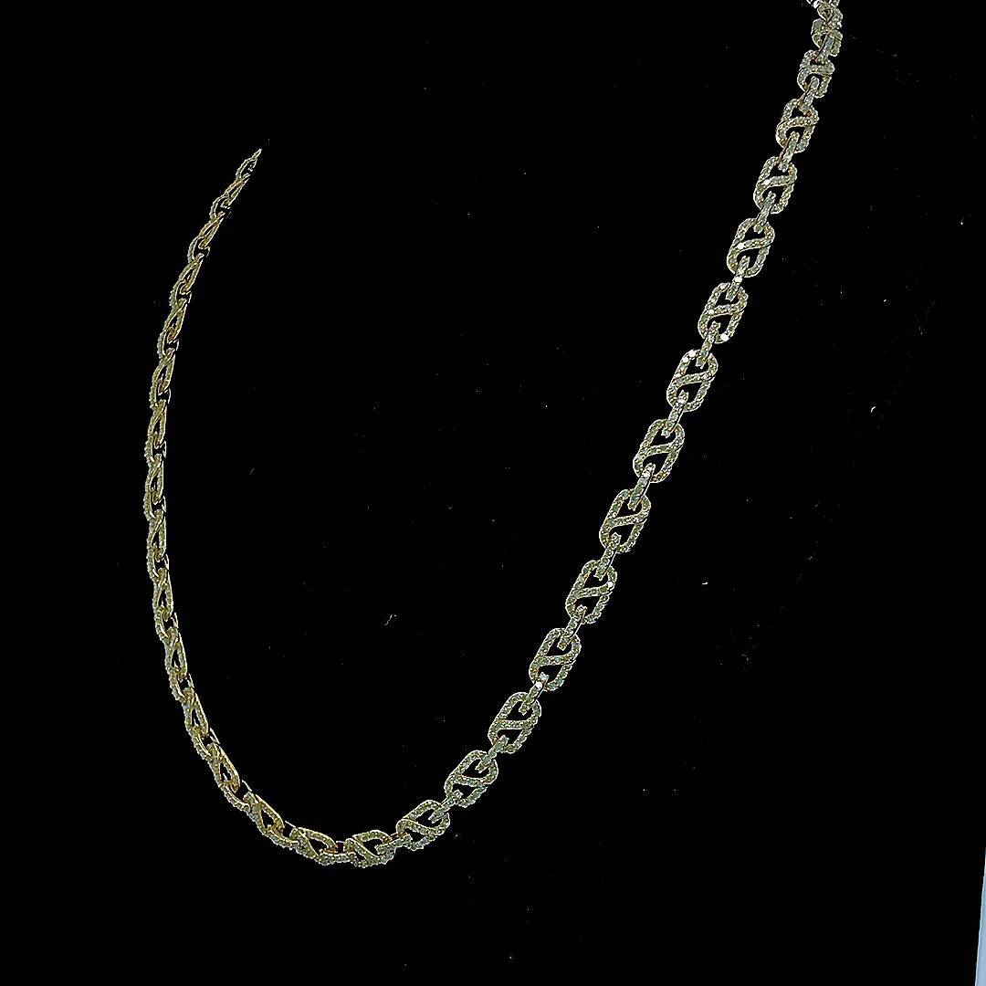 VVS Moissanite Diamond 12mm Cuban Link 925 Sterling Silver Cross Link Chain Hip Hop Miami Style for Party Fashionable Necklaces