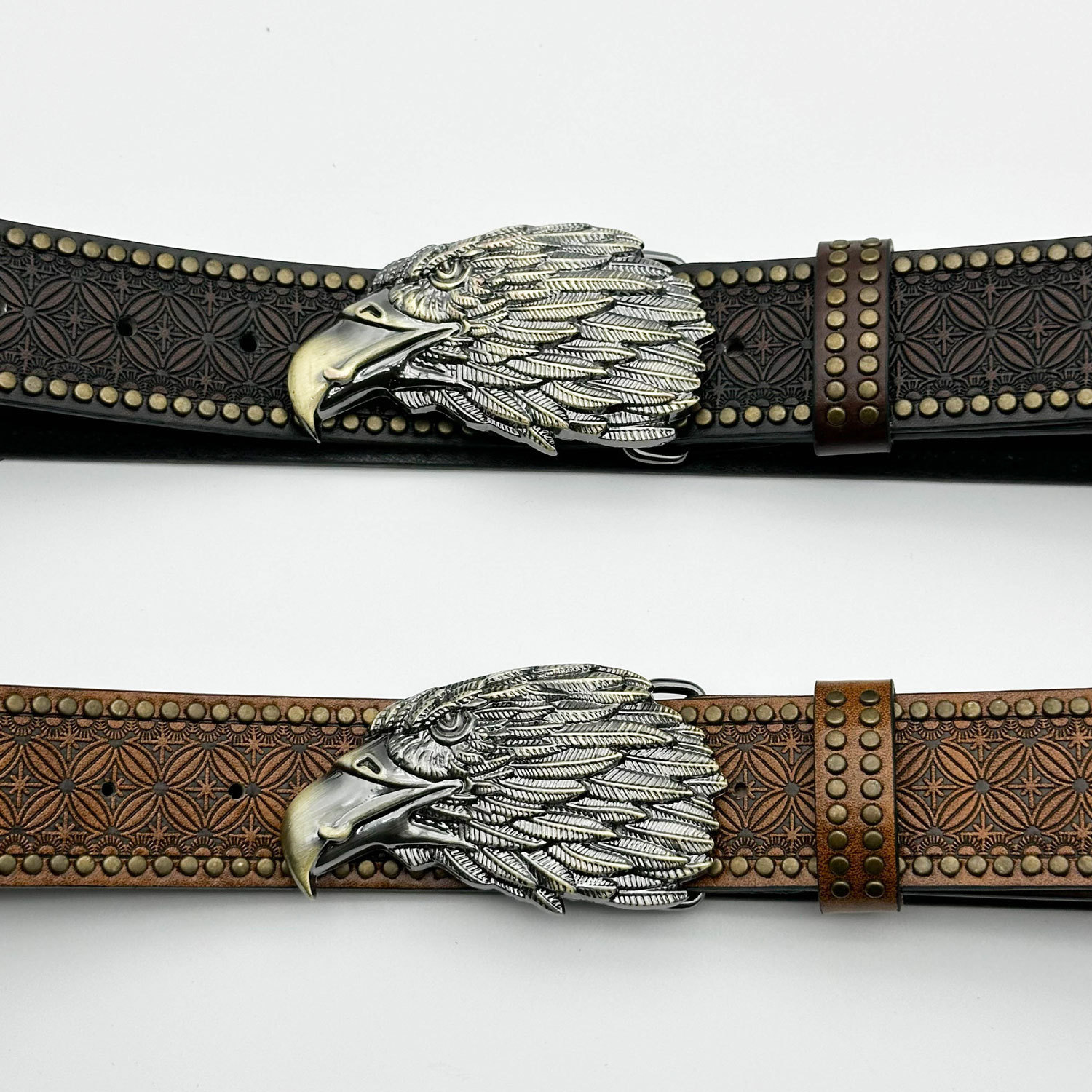 Designer Belt Eagle Buckle Belt Rivet Embossed Belts Men Women Leather Belts Luxury Belt Buckle Fashion Smooth Buckle Belt With Strap AP6988
