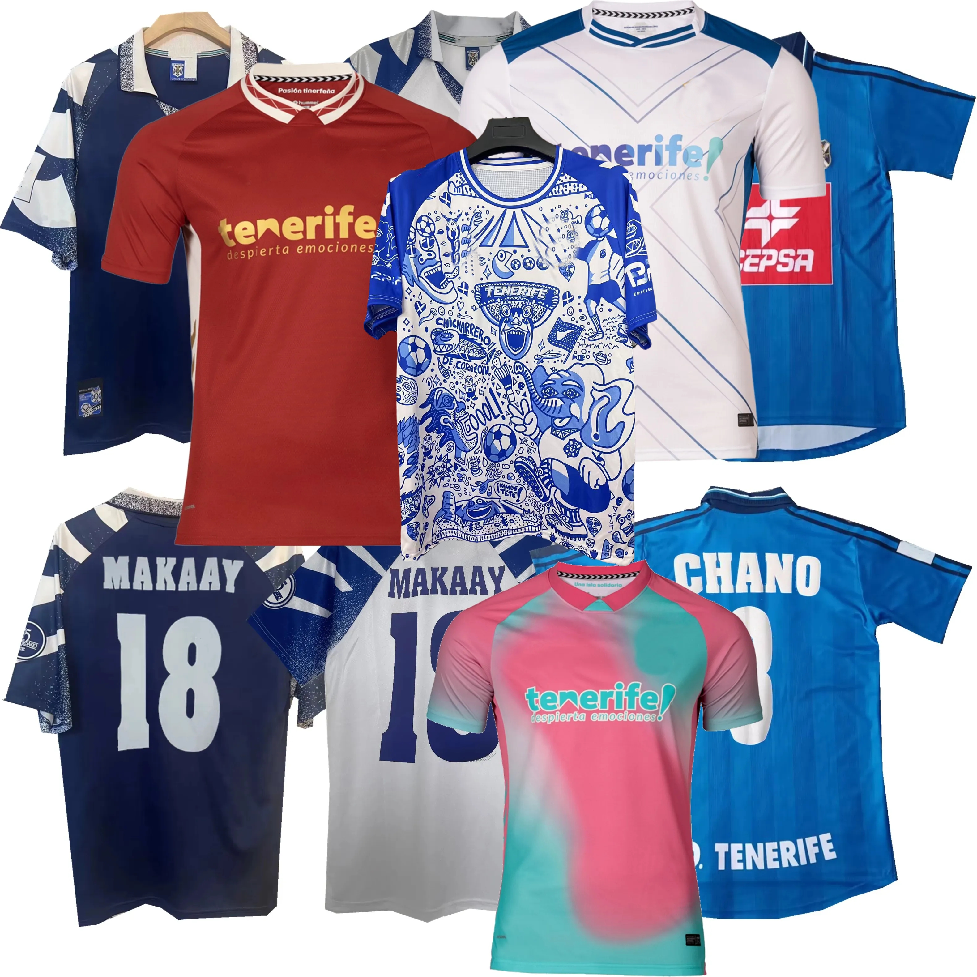 1997 1998 1999 retro 2025 2026 CD Tenerife Soccer Jerseys LUISMI CRUZ MELLOT AITOR SANZ DIARRA ANGEL MARLOS FELIPE KODRO MAKAAY PABLO PAZ football shirt