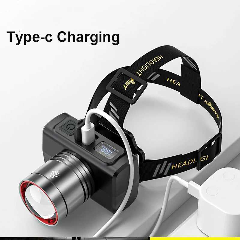 2pcs Rechargeable Headlamp Super Bright LED HeadMounted Light with Motion Sensor Builtin 800mah Lithium Battery for Camping J250925