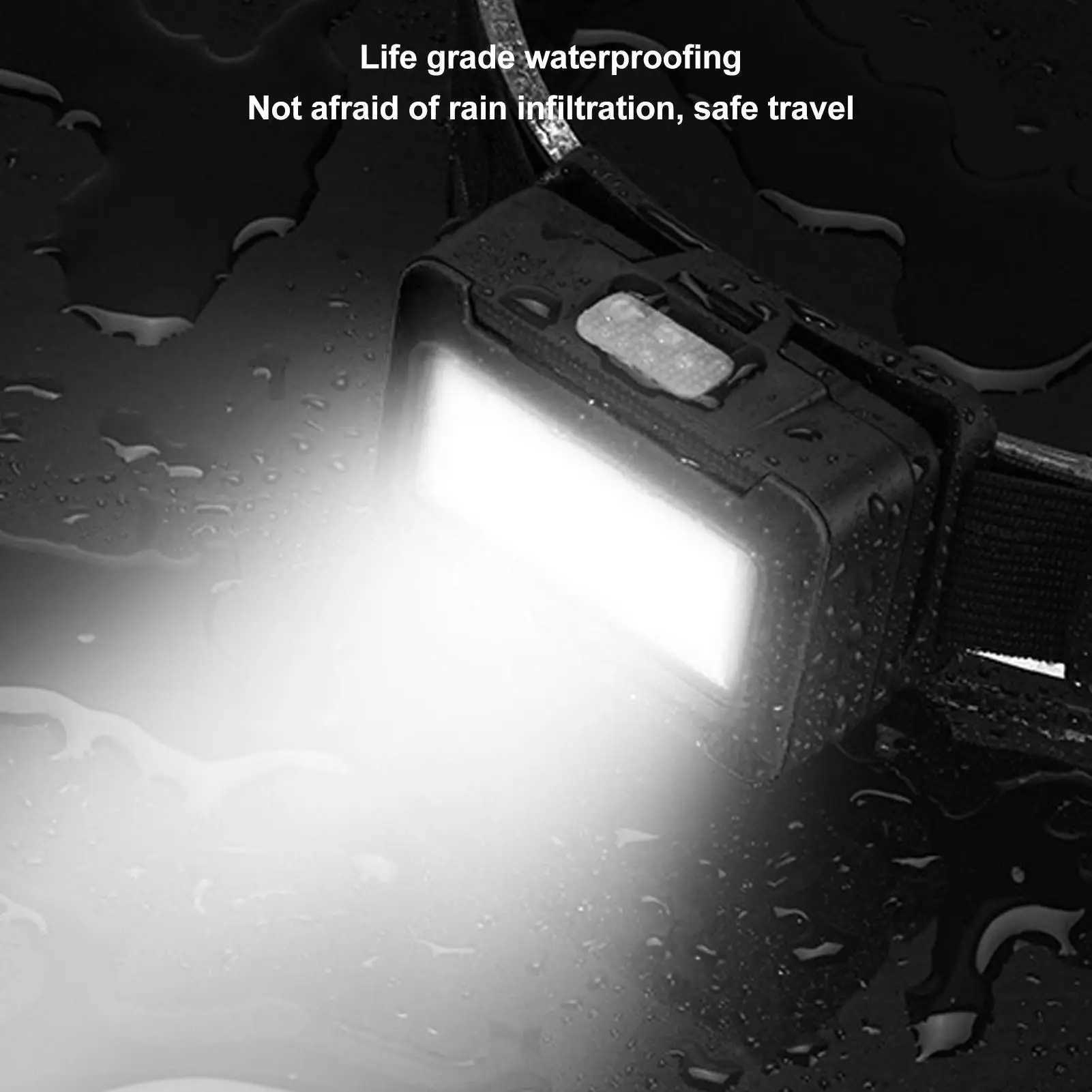 Waterproof Headlamp with Comfortable Headband Rechargeable Flashlight for Outdoor for cycling Hiking and Camping Activities J250925