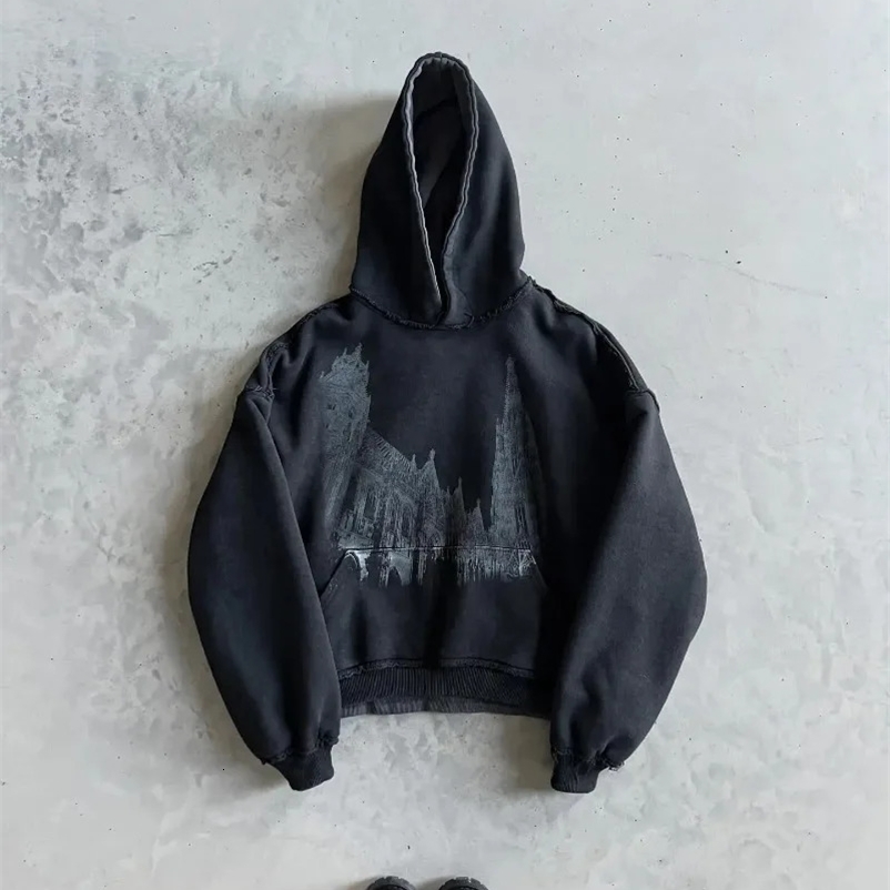 Harajuku fashion personalized printed oversized baggy hoodies women y2k high street hip-hop aesthetic sweatshirts 240809