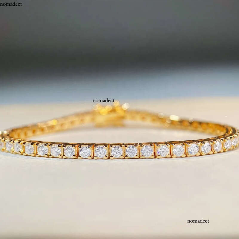 Wholesale VVS Men Moissanite Bracelet Sterling Sier Necklace Tennis Chain 9f