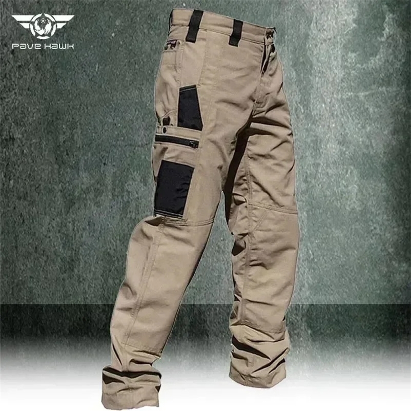 Mens Cargo Pants Multi Pockets Work Trousers Casual Tactical Pants Male Outwear Straight Autumn Winter Wear-resisting Trousers 240810