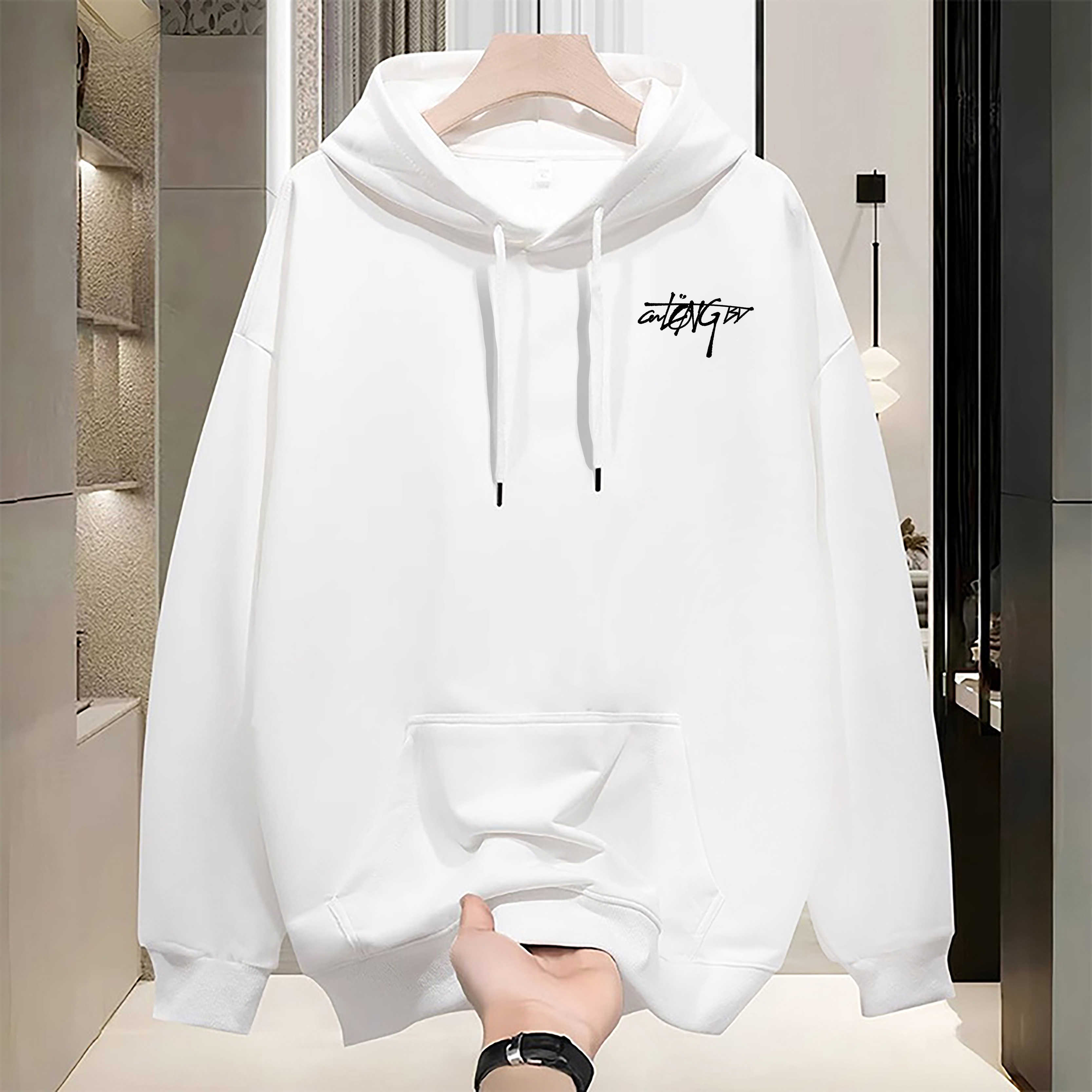 Men's Hoodies Designer Hoodie Aesthetics Clothes Vintage Street Fleece Warm Men Autumn Winter Casual Pattern Sweatshirts Hoodies Tops Outerwear