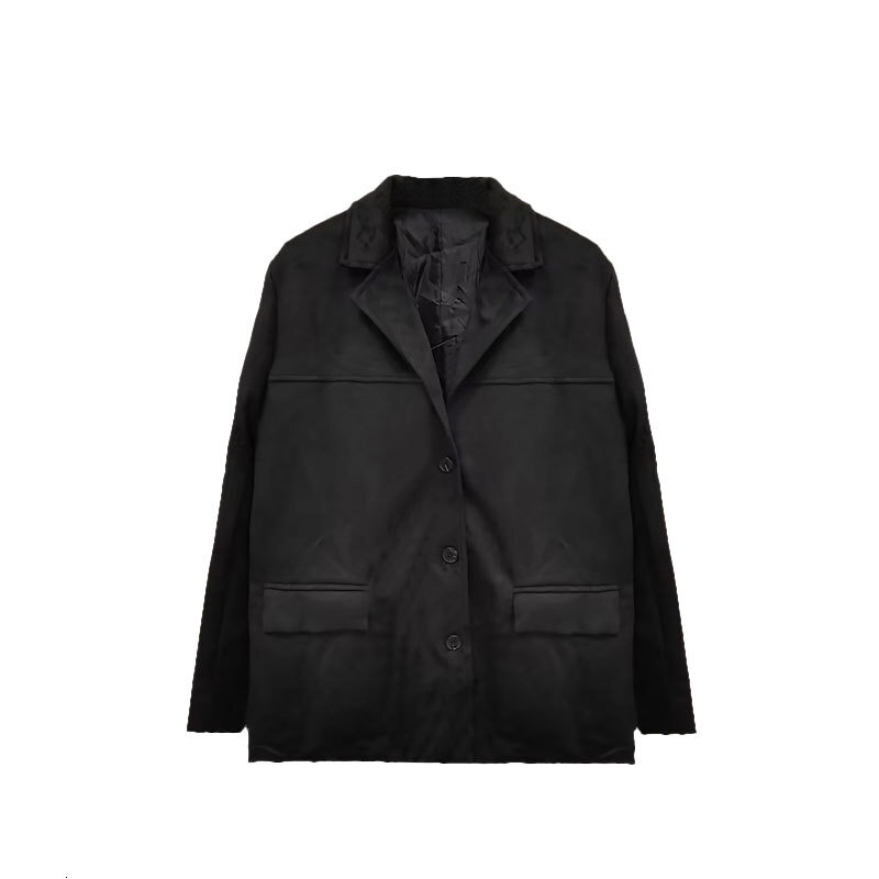 2025 New Women's Fashion Elegant Brown Loose Pocket Long Sleeve Blazer Jacket for Women