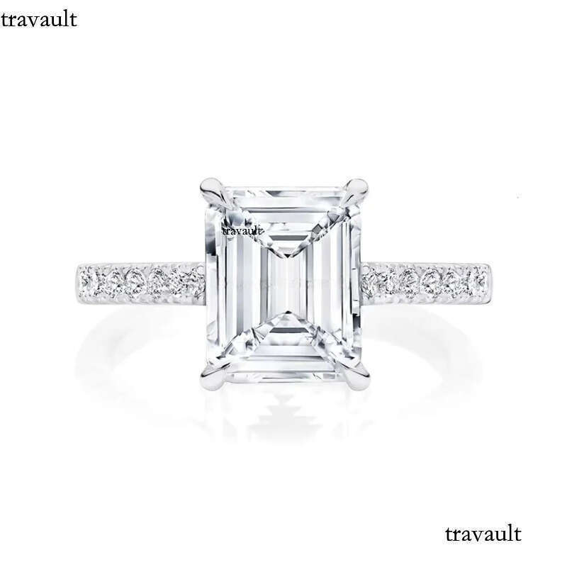 Fully Moissanite Dia Wedding Fine Jewelry Sterling Sier Womens Engagement Ring for Weding