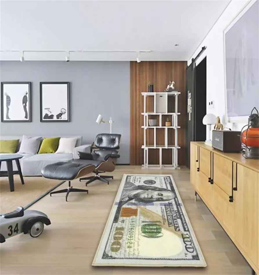 Carpets Hallway Entrance Doormat Us Dollar Money Pattern Rugs Nonslip Velvet Floor Mat Living Room Bedroom Plush Carpet Alfombra 3280290