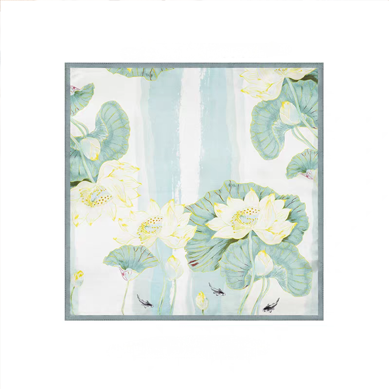Wholesale Women Satin Scarf Luxury Spring New 70cm X 70cm Delicate Color Printed Small Square Fashion Elegant