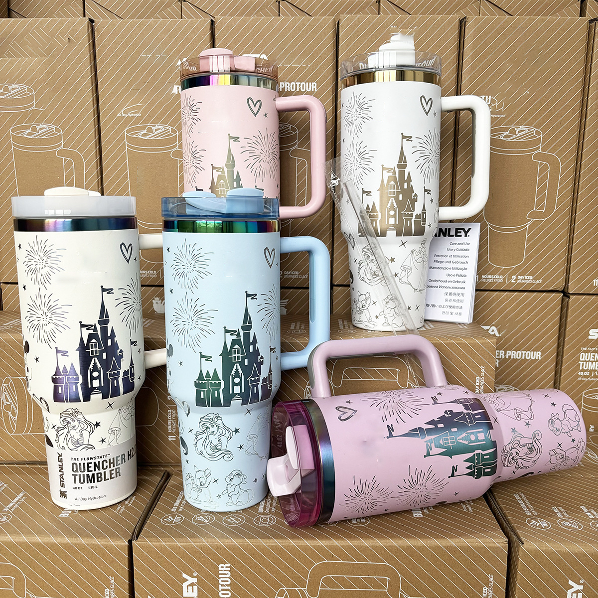 40oz Ice Domination Cup Anime Large Capacity Stainless Steel with Handle Portable Travel Coffee Cup Gift