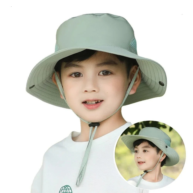 Summer Baby Sun Hat for Boys and Girls Outdoor Neck Ear Cover Anti UV Travel Hats Autumn Kids Beach Caps Bucket Cap 2-8 Years 250528