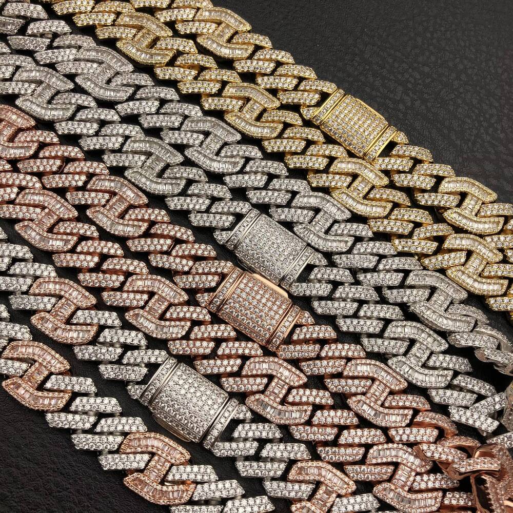 YSS Jewelry 15mm Prong Baguette GuccE Curb Chain Necklace