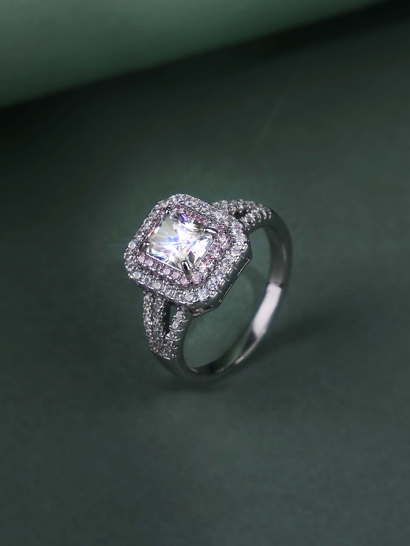 MT Luxury GRA Moissanite Ring Women 925 Silver 2CT Radiant Cut Moissanite Wedding Engagement Rings Factory Wholesale, free shipping Jewelry Gift