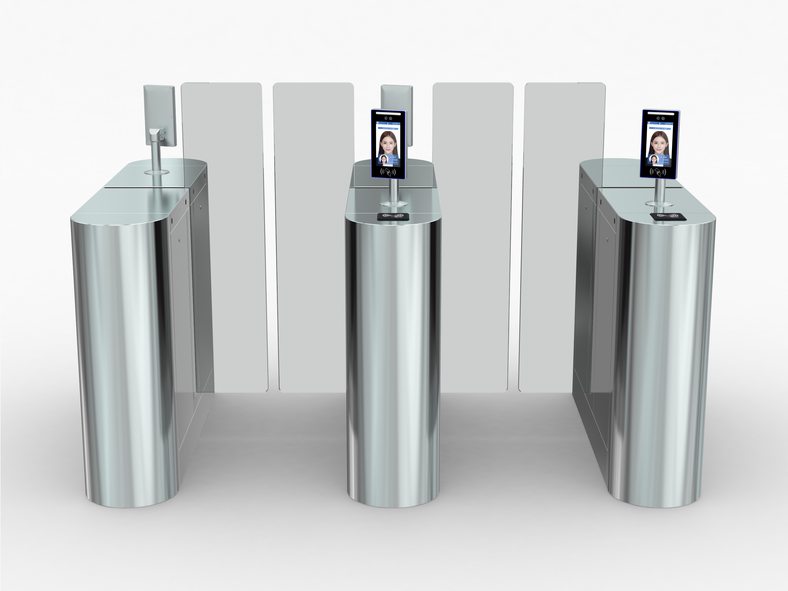 Customizable Intelligent Pedestrian Sliding Turnstile - Face Recognition, Card Swipe Access Control for Gyms & High-Speed Entry/Exit Gate-NO10