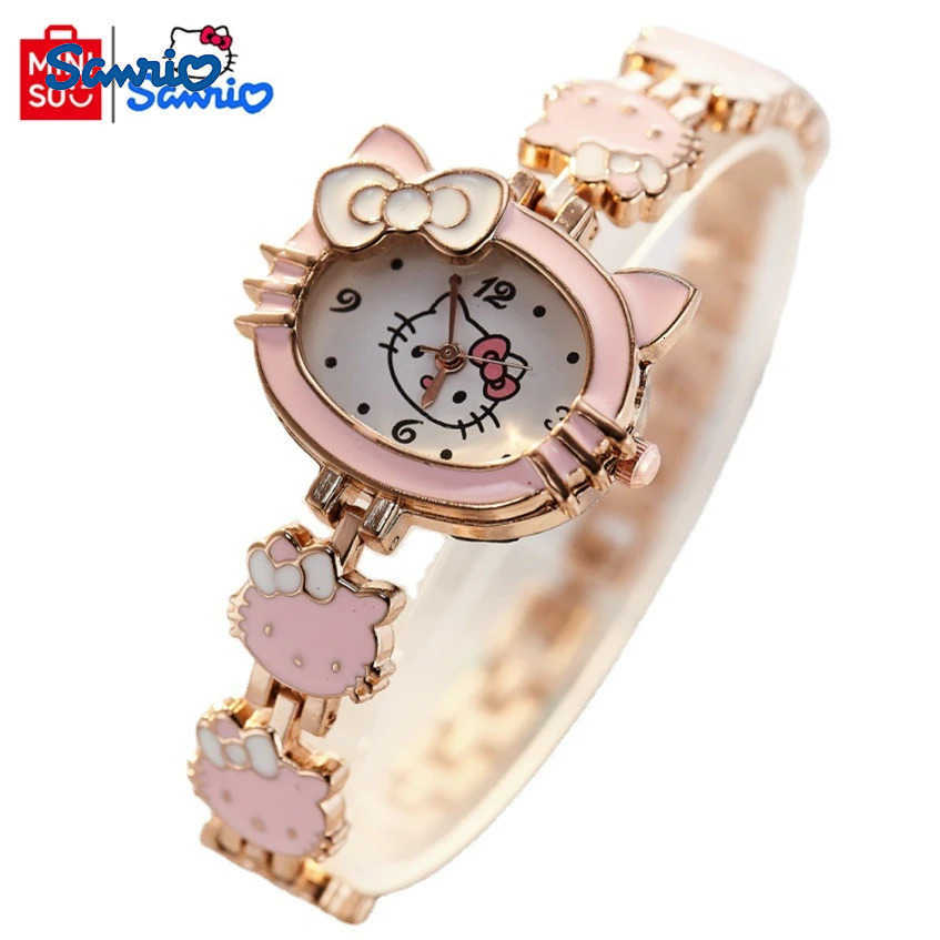 Sanrio Hello Kitty Women Girls Watch Kids Casual Cartoon Electronic Quartz Watches Pink Fashion WristWatch Cute Children Gifts L250925