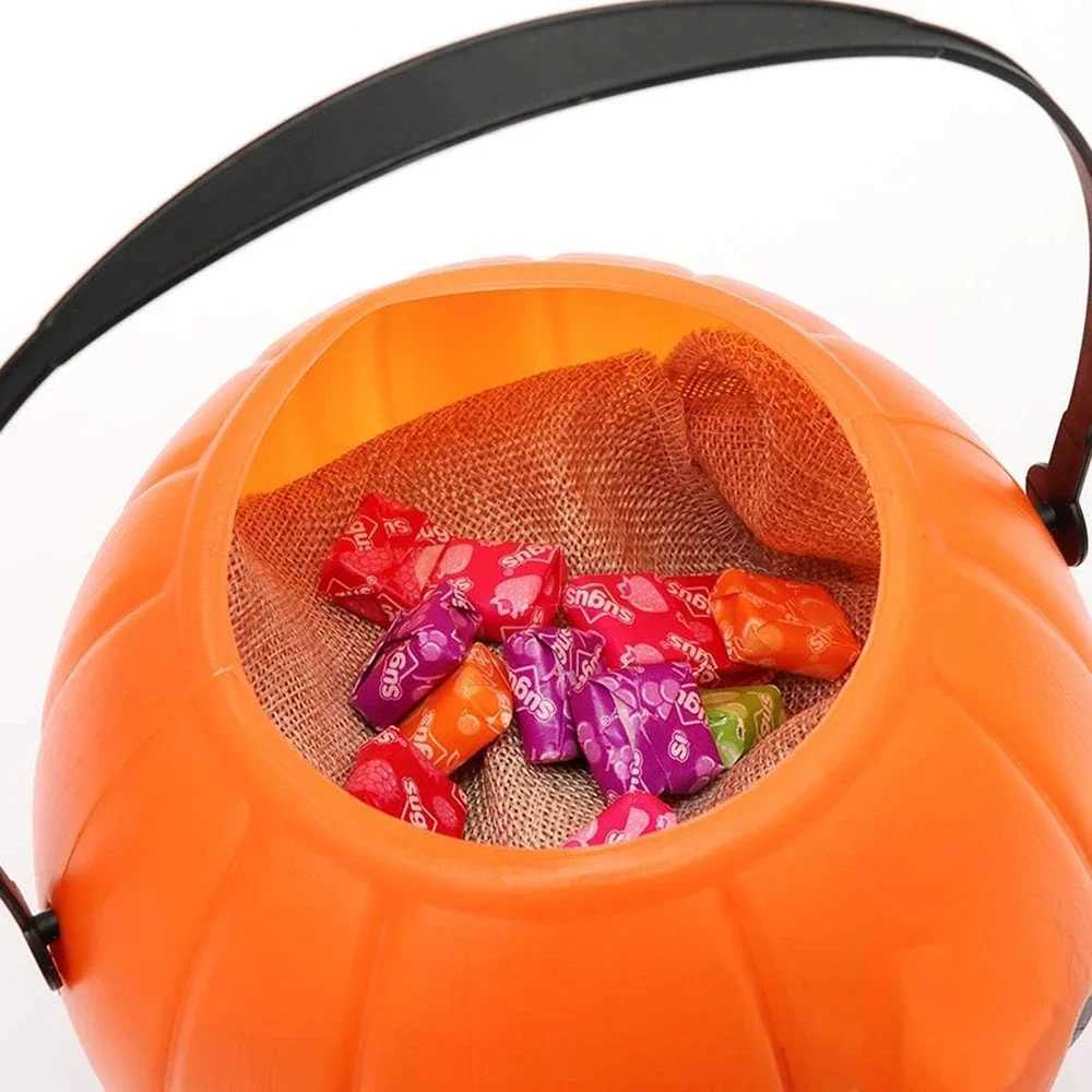 2pcs Halloween Pumpkin Bucket Portable Pumpkin Lantern Candy Basket Decorative Pumpkin Pails with Halloween Party Favor J250925