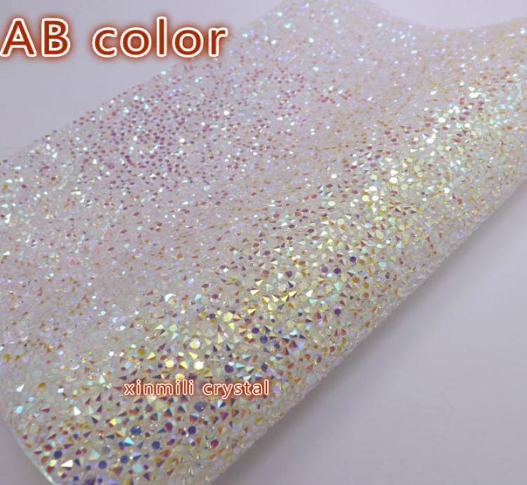 ship Crystal resin rhinestone self Adhesive sheet or fix to fabric rhinestone decor mesh roll for wedding 2440cm Strass B5297226