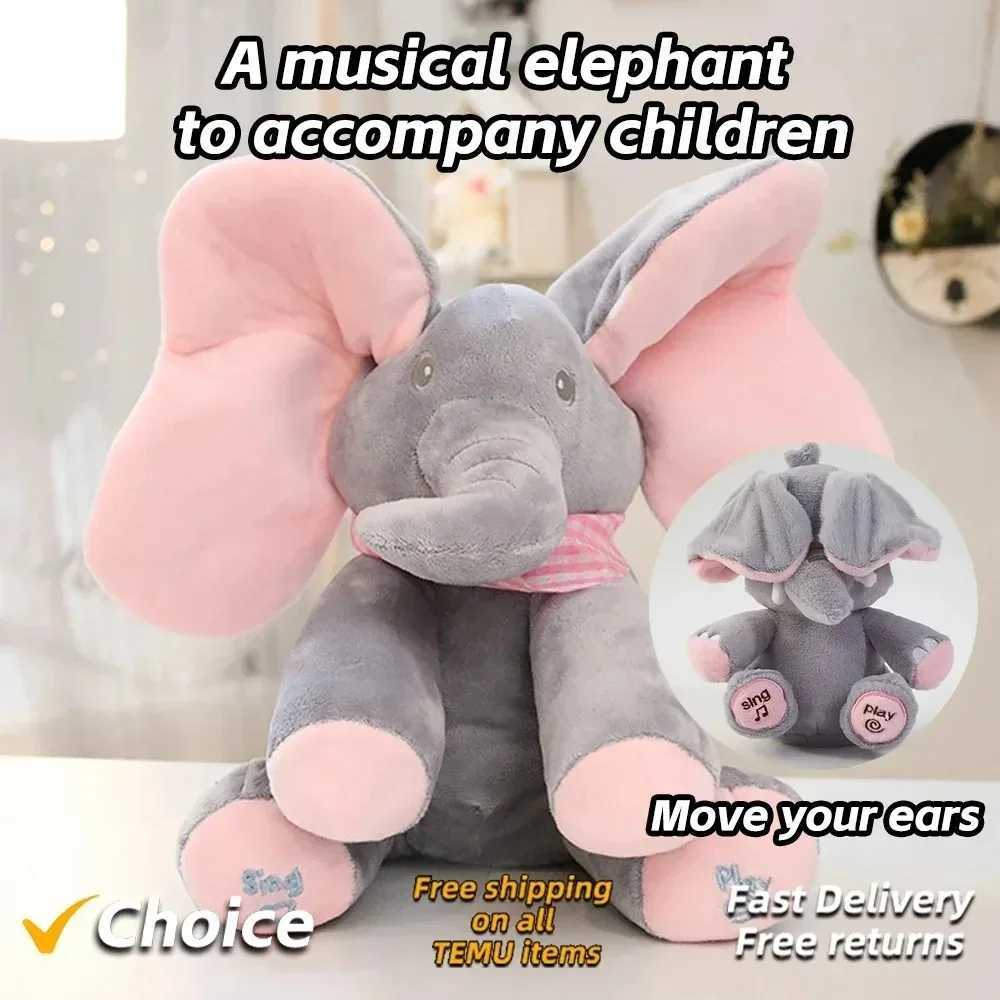 Animated Elephant Toys Plush Singing Elephant with Ears Moving Electric Plush Toy Cute Elephant Stuffed Animal Toy for Baby Gift C250925