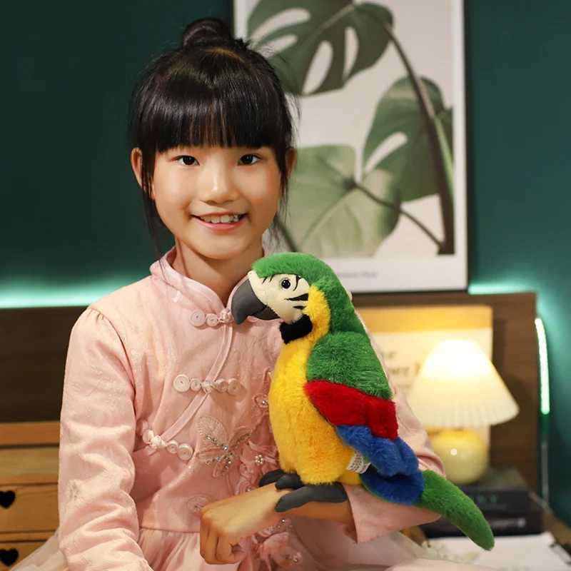 25CM Lifelike Bright Colorful Parrot Plush Toys Soft Simulation Wild Animals Stuffed Bird Doll Children Kids Gift Home Decor C250925