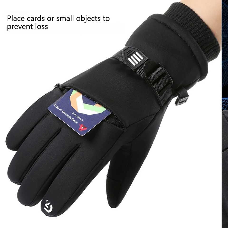 NOFOXO Ski Gloves Thermal Touch Screen Gloves Winter Warm Snow Gloves Windproof Outdoor Sports Gloves Driving Skiing Warm Z250925