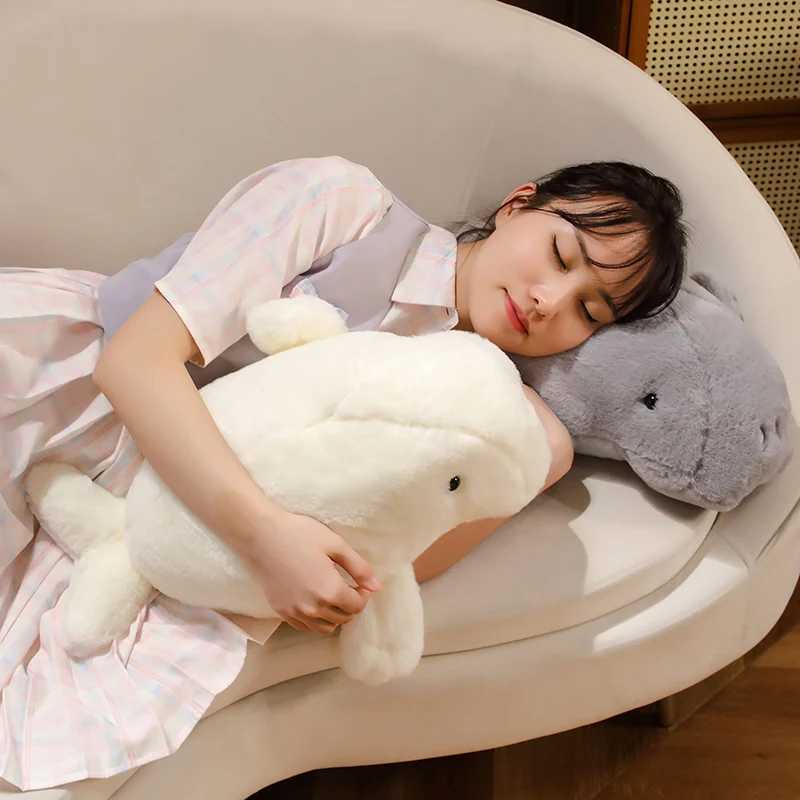 4050cm Kawaii Manatee Plushies Sea Cow Plush Toys Lifelike Stuffed Ocean Animals Dugong Soft Dolls Kids Educational Gifts C250925
